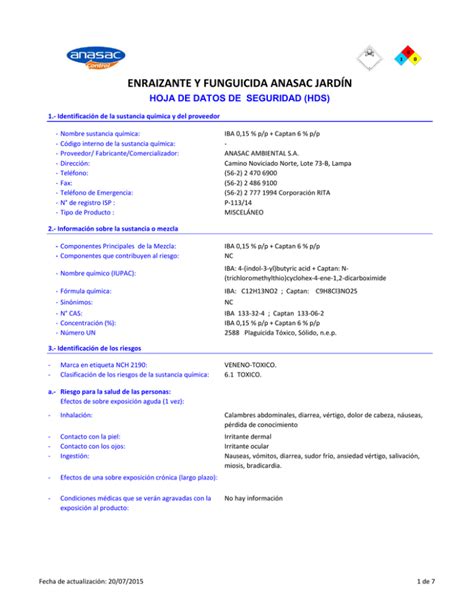 Hoja De Seguridad
