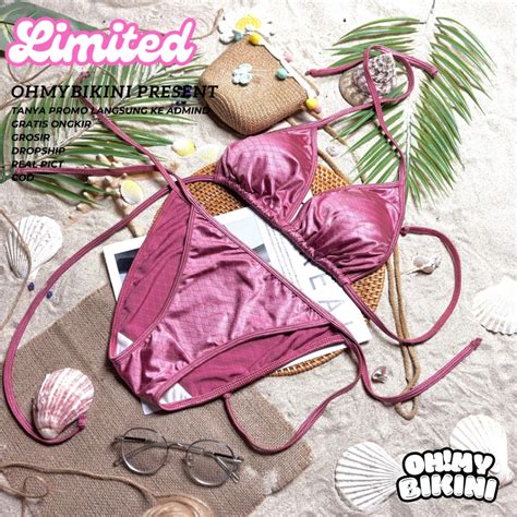 Jual Limited Blissful Bikini Set Triangle Baju Pantai Murah Baju Sexy Bikini Lucu Oh