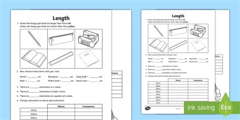 Metres To Cm Worksheet Maths Resources Twinkl