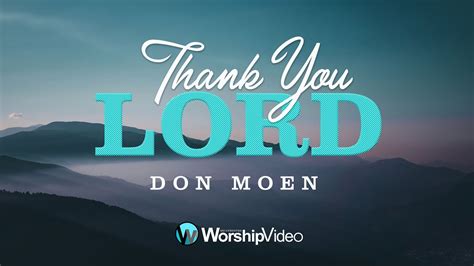 Don Moen Thank You Lord : Don Moen Thank You Lord Live Worship Sessions ...