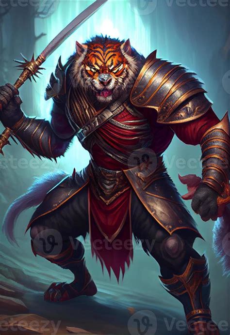 Anthropomorphic Tiger As A Warrior Villain Generative Ai 22870022