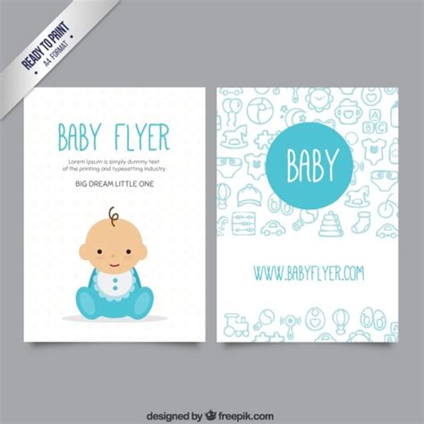 Free Vector | Baby flyer