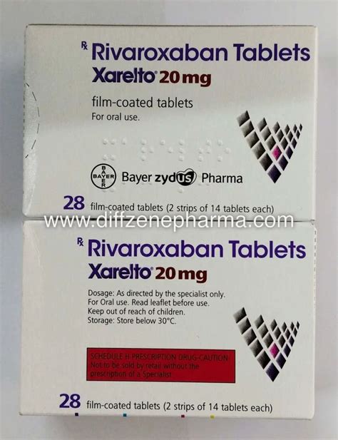 Xarelto Rivaroxaban 20 Mg Tablet At Rs 1100 Stripe Xarelto Tablets In