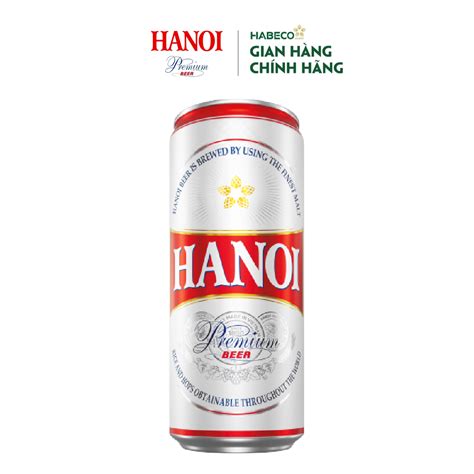 Bia Hanoi Premium Th Ng Lon Ml Habeco