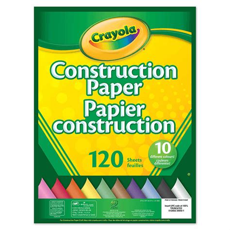 Crayola Construction Paper 120 Sheets Jr Toy Company