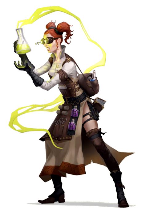 Female Human Alchemist Pathfinder Pfrpg Dnd Dandd D20 Fantasy