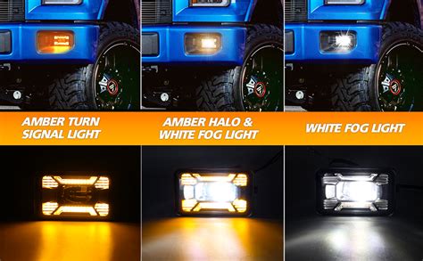 F150 Led Fog Lights For Ford F150 2015 2016 2017 2018 2019 Amber Halo Turn Signal