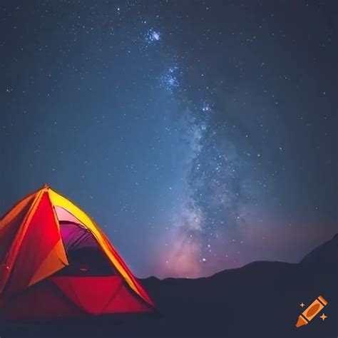 Camping Under The Stars At Night On Craiyon