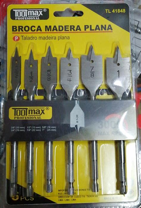 Broc12 Juego Broca Paleta 6pcs Tl41848 Toolmax