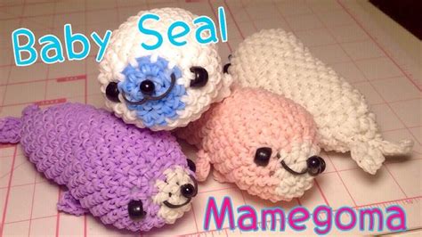 Rainbow Loom Baby Seal Mamegoma Loomigurumi Charm Tutorial レインボールーム