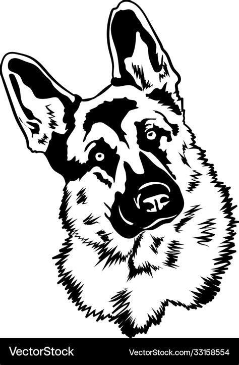 German shepherd svg dog svg files for cricut Vector Image