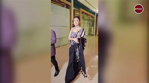 Watch Breaking News Actress Tejaswi Prakash Gave Sexy Pose In Hot Black Saree ZEE Latest News