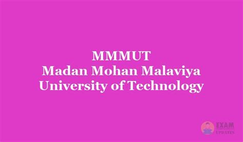 Mmmut Admissions Application Form Fee Dates Eligibility Admit