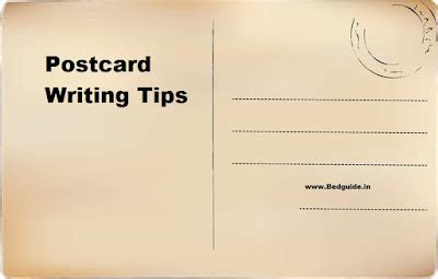 Postcard Writing Format (Steps by Steps Process)