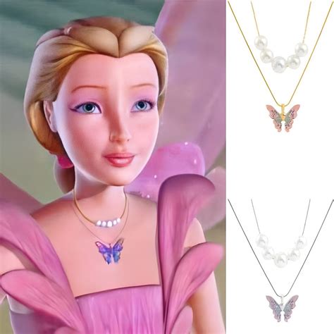 Barbie Fairytopia Elina Butterfly Necklace Mermaidia Etsy