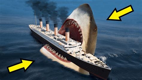 Gta 5 Megalodon Attack Titanic Movie Titanic Sinking And Underwater