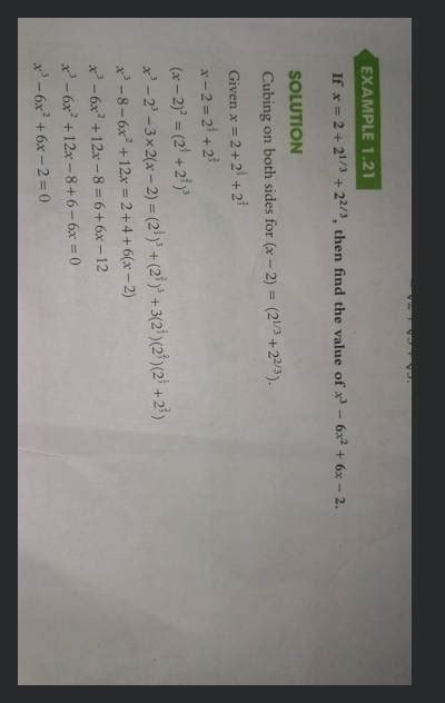 Example 121if X2213223 Then Find The Value Of X3−6x26x−2solutio