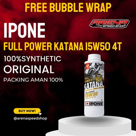 Jual IPONE Full Power Katana 15W50 1L Oli Mesin Motor Sport 4T 100