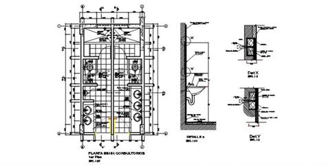 Toilets plan, urinal and sanitary installation and structure details ...