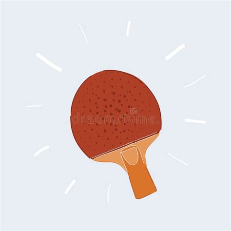 Vector Illustration Of Ping Pong Paddle On White Background Stock