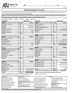 Fillable Online Degree Map Bachelor Of Fine Arts In Graphic