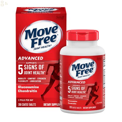 Schiff Move Free Advanced Joint Supplement, 200 Tablets | Uniflex™, Joint Fluid, Glucosamine and ...