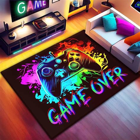 Erwaad Gaming Rug For Boys Room Gamer Rug With Game