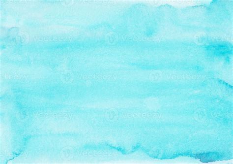 Pintura De Fundo Azul Ciano Claro Em Aquarela Manchas De Aquarela Azul