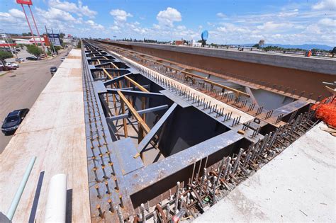 Concluye la instalación de trabes en el Paso Superior Vehicular