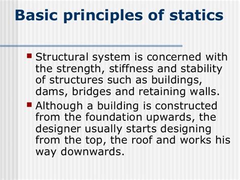 Basic Principles Of Statics