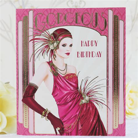 Art Deco Happy Birthday Gorgeous Greeting Card 20