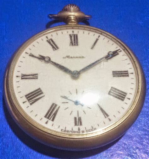 Silvium Antiques Vintage Soviet Russian Pocket Watch Molnija Made In Cccp