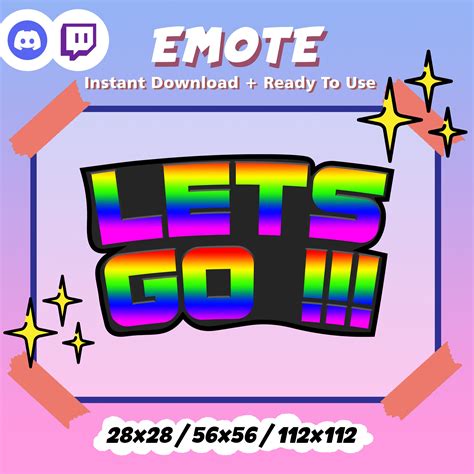 Lets Go Emote Twitch Emote Discord Emote Youtube Etsy