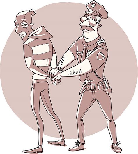 Best Cartoon Of The Police Arrest Illustrations Royalty Free Vector