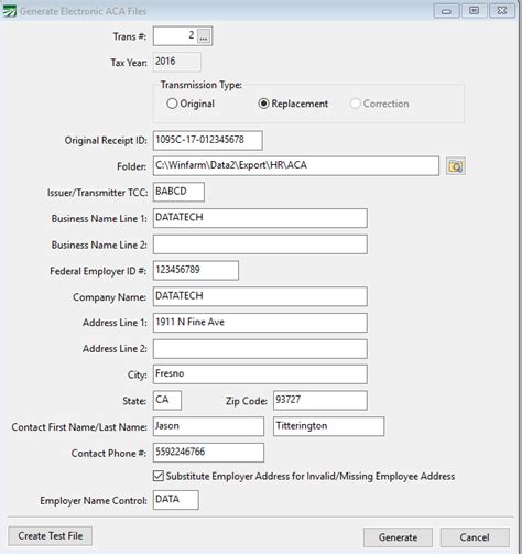 Creating Aca Electronic Replacement And Correction Files Datatech