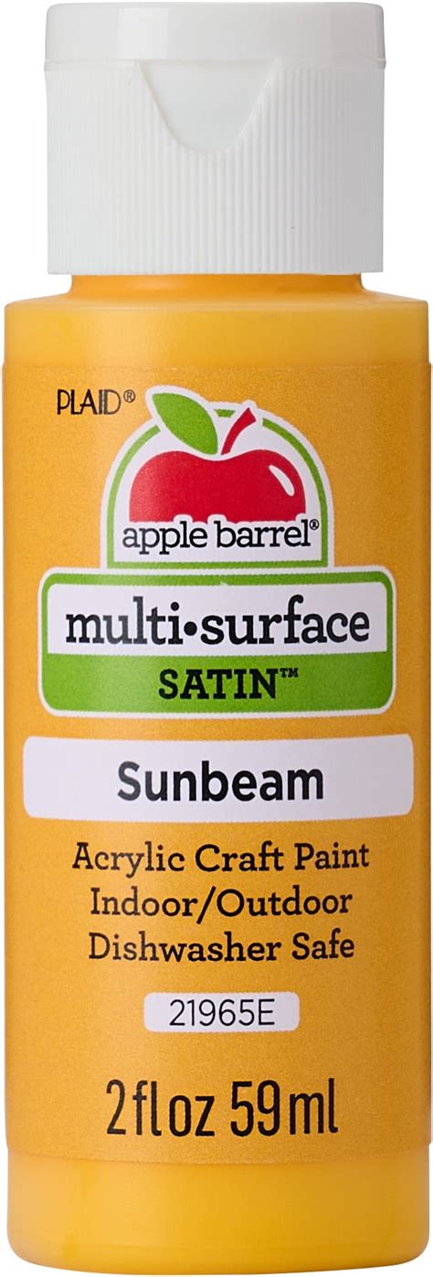 Apple Barrel Multi Surface Acrylic Craft Paint Satin Finish Sunbeam