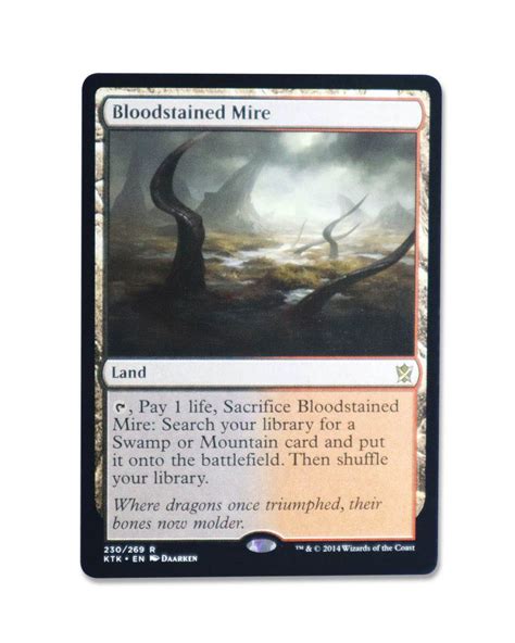 Bloodstained Mire Holo From Khans Of Tarkir Ktk Mtg Proxy Magic