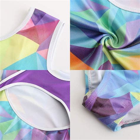 Buy Gymnastic Leotards Girls Sleeveless Bodysuits Shiny Diamond Ballet Leotards Gymnastics