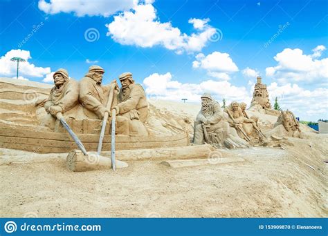 Lappeenranta, Finland - 20 June 2019: Sand Castle in the Harbor, Focal ...