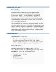 Opm Case Requirements Docx Assignment Overview Productivity