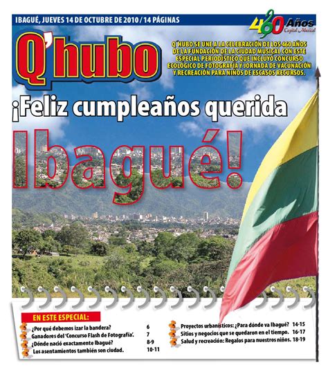 Cuándo cumple Ibagué Web sobre Viajes en Colombia