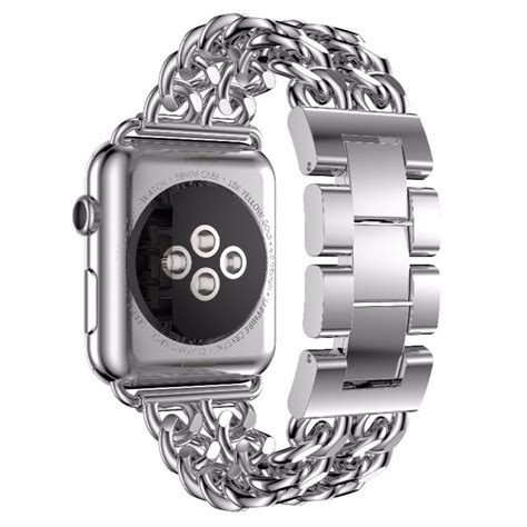 Apple Watch Ultra Ultra Mm Etc Klockarmband Med Kedja Silver