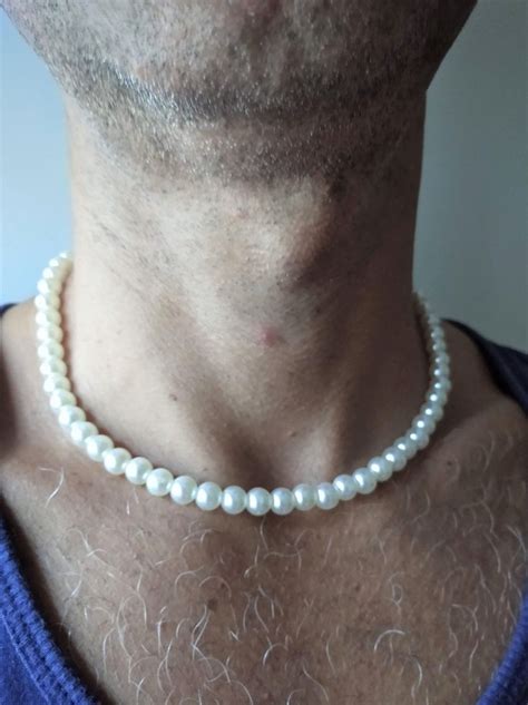 Pearl Necklace For Men Modern Pearl Necklace Men S Necklace Big