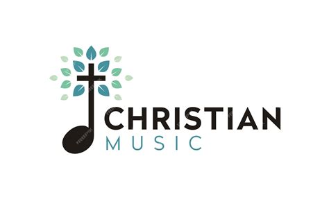 Diseño De Logotipo De Música Cristiana Vector Premium