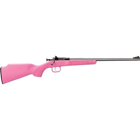 KSA Crickett Rifle 22 LR Single Shot Black Synthetic Stock Pink