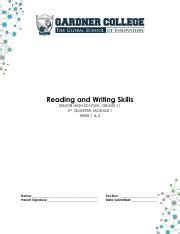 RWS WEEK 1 2 MODULE Pdf Reading And Writing Skills SENIOR HIGH