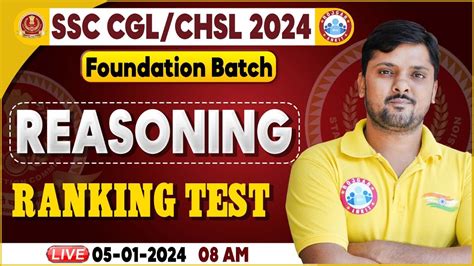 Ssc Cgl Chsl Ssc Chsl Ranking Test Reasoning Class Foundation