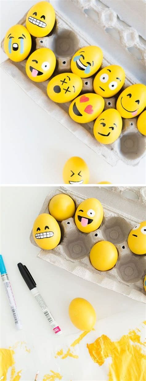 Diy Emoji Easter Eggs Click Pic For Diy Easter Egg Decorating