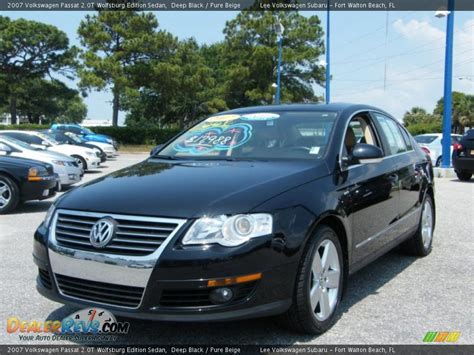 2007 Volkswagen Passat 2 0t Wolfsburg Edition Sedan Deep Black Pure Beige Photo 1