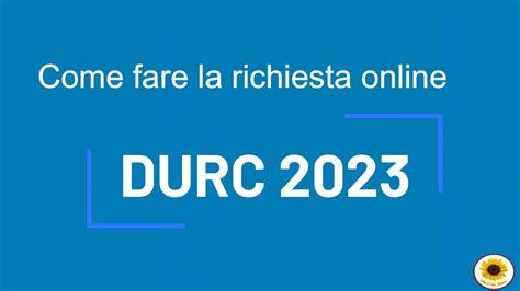 Guida Rapida Alla Richiesta Del DURC Online Su INPS YouTube